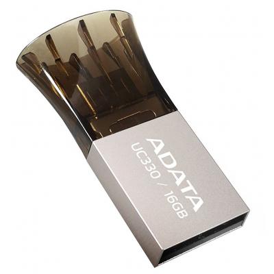 USB флеш накопичувач ADATA 16GB UC330 Black USB 2.0 OTG (AUC330-16G-RBK) - зображення 4