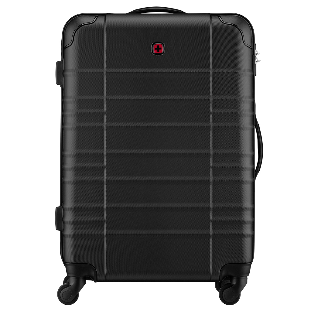 Валіза Wenger Amplar, середня, пластик, 4 колеса, чорна (653146) - зображення 4