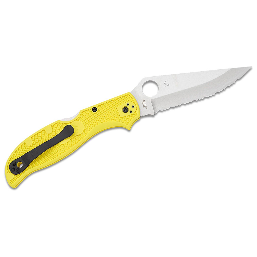 Ніж Spyderco Stretch 2 XL H-2 Serrated Yellow FRN (C258SYL) - зображення 2