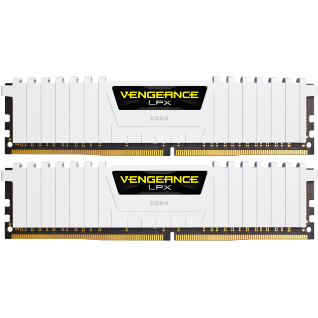 Модуль пам'яті для комп'ютера DDR4 16GB (2x8GB) 3200 MHz Vengeance LPX White Corsair (CMK16GX4M2E3200C16W) - зображення 1