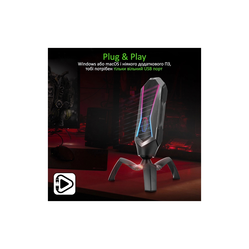 Мікрофон Vertux Marshal USB Black (marshal.black) - зображення 7