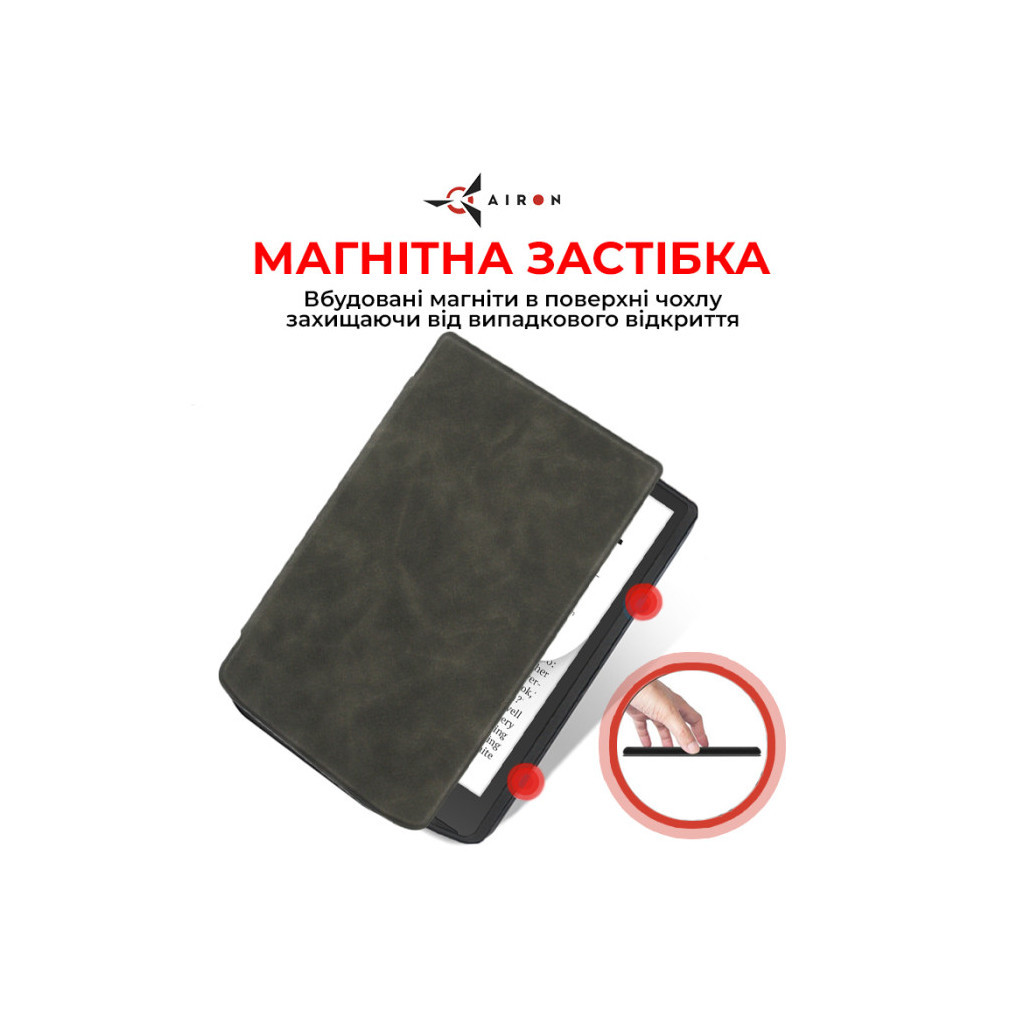Чохол до електронної книги AirOn Premium PocketBook InkPad Color 2/InkPad 4 black (6946795850193) - зображення 5