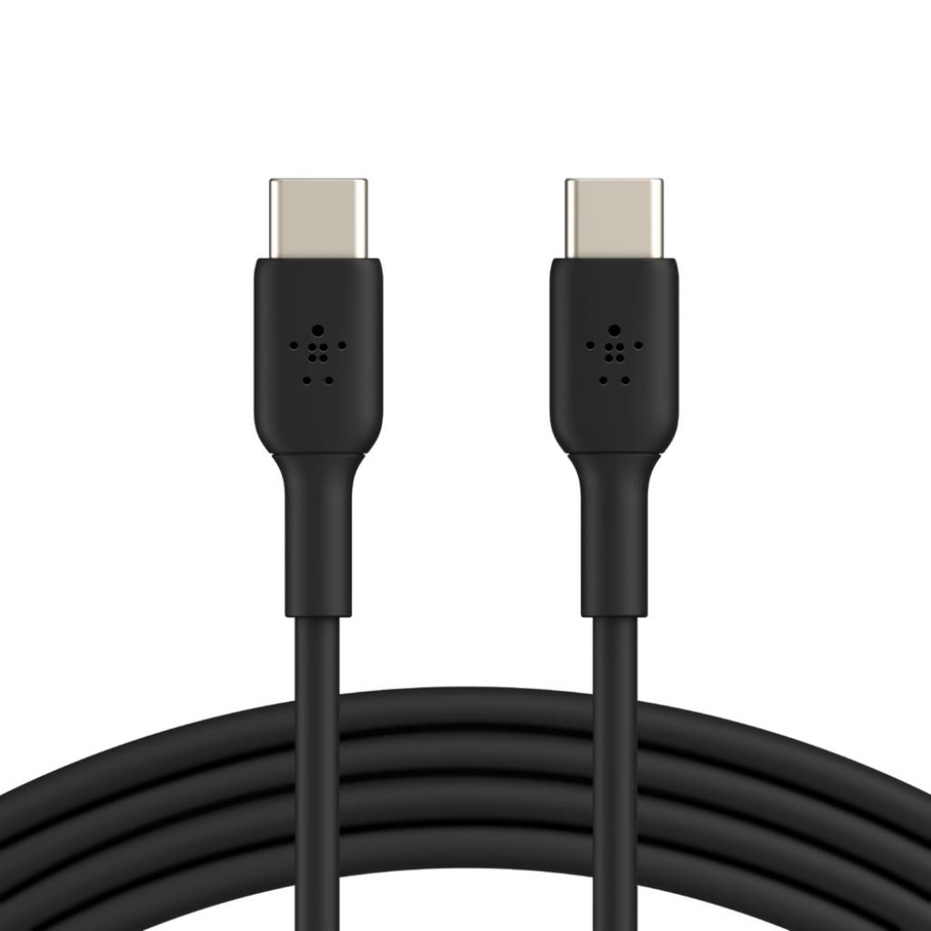 Дата кабель USB-С - USB-С, PVC, 2m, black Belkin (CAB003BT2MBK) - зображення 1
