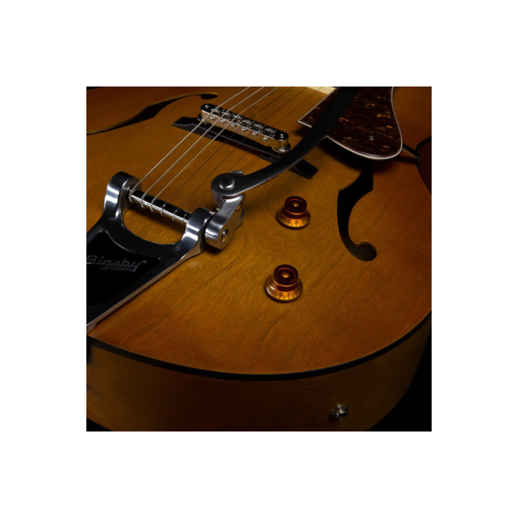 Гітара напівакустична Godin 5th Avenue Jumbo P-Rail Harvest Gold (235913) - зображення 11