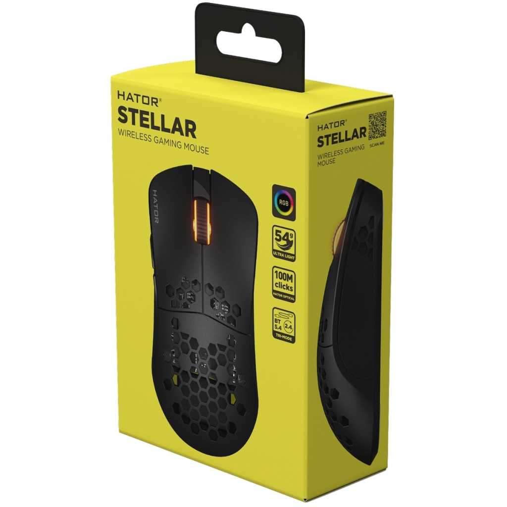 Мишка Hator Stellar Wireless/Bluetooth/USB Black (HTM650) - зображення 6