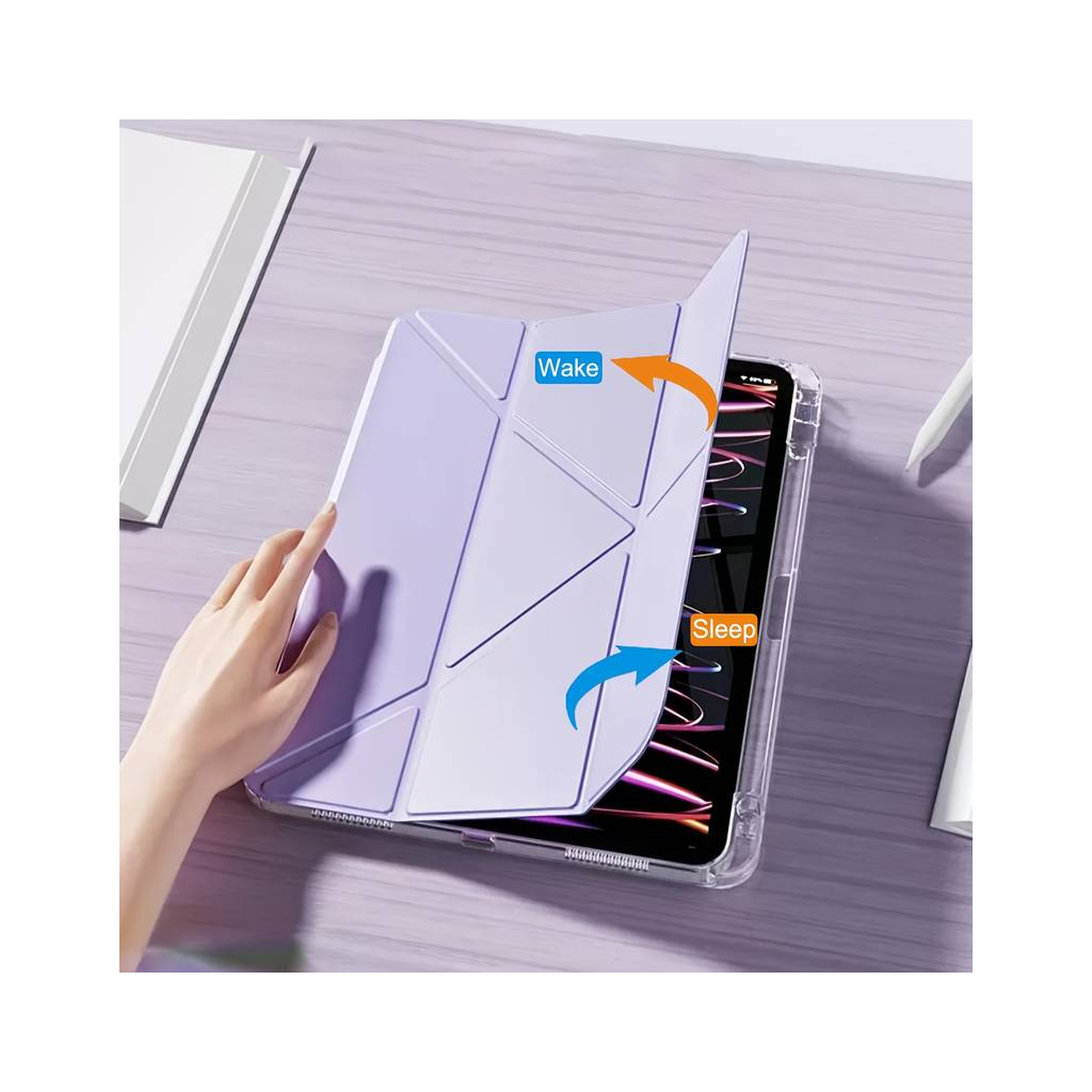 Чохол до планшета BeCover Ultra Slim Origami Transparent Apple iPad Mini 7 2024 Purple (712937) - зображення 5