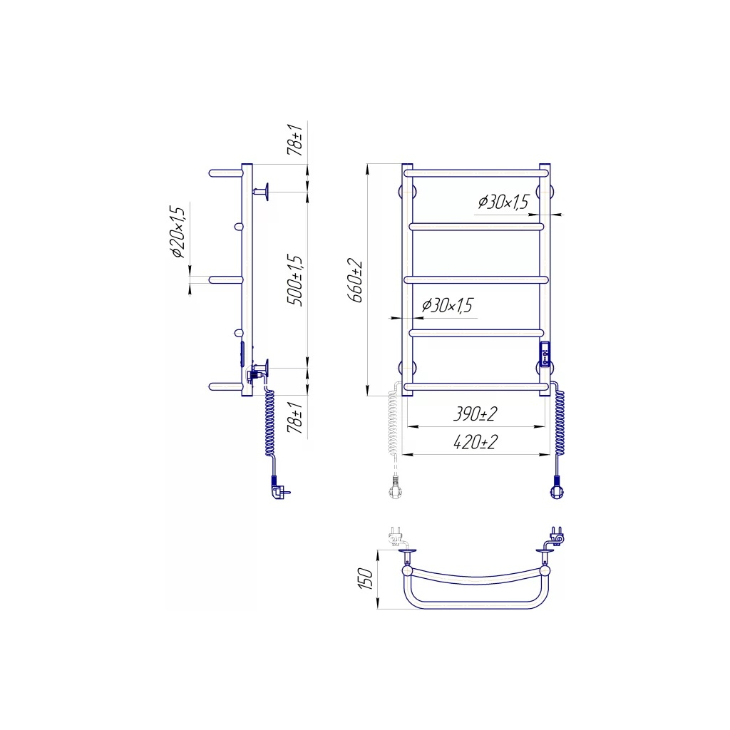 Сушарка для рушників MARIO Люкс НР-І (2.3.0313.10.P) - зображення 5