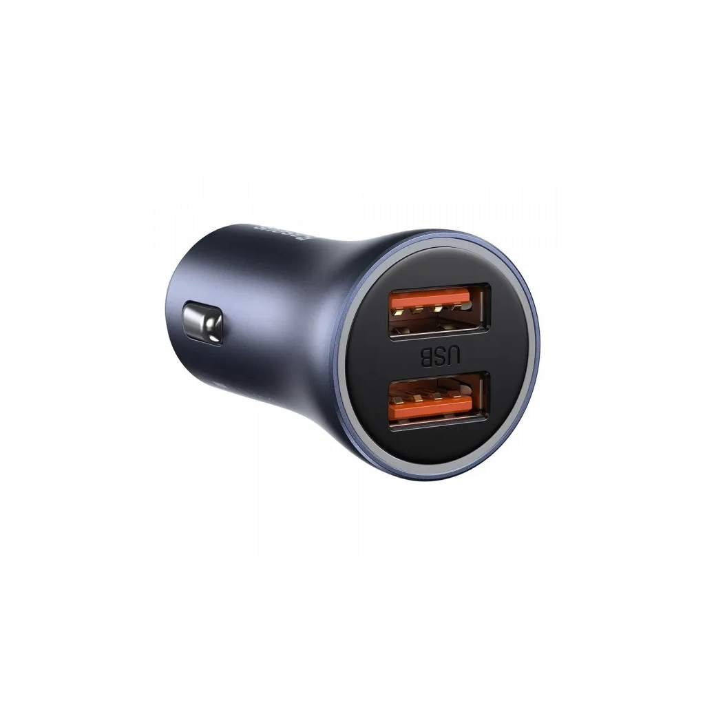 Зарядний пристрій Baseus 2xUSB QC3.0 + cable USB to USB-C 40W Golden Contactor Pro dark gray (TZCCJD-A0G) - зображення 3