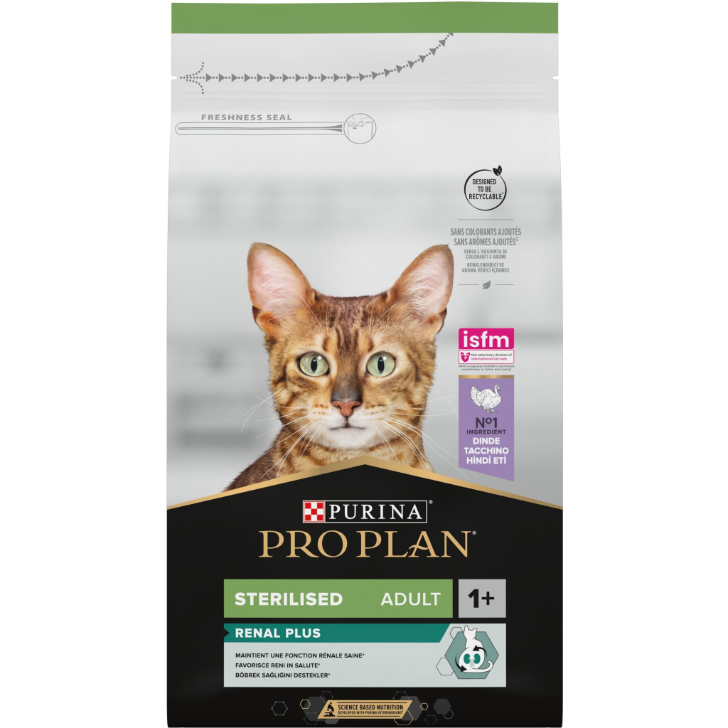 Сухий корм для кішок Purina Pro Plan Sterilised Adult 1+ Renal Plus Для дорослих стерилізованих З індичкою 1.5 кг (7613033566592) - зображення 2