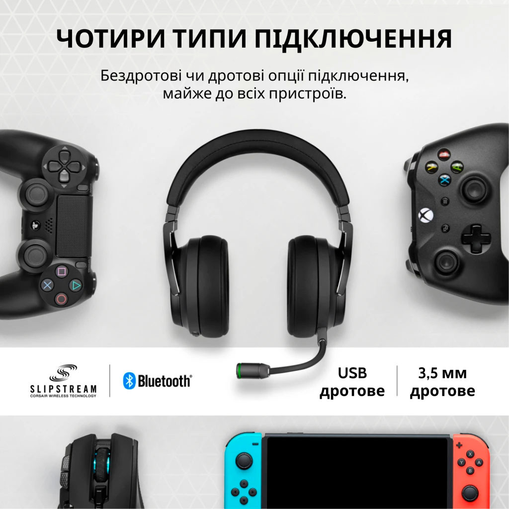 Навушники Corsair Corsair Virtuoso RGB Wireless XT (CA-9011188-EU) - зображення 3