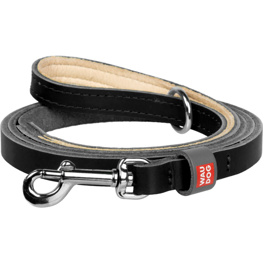 Повідець для котів WAUDOG Classic XXS-XS Ш 12 мм Д 122 см чорний (60321) - зображення 1