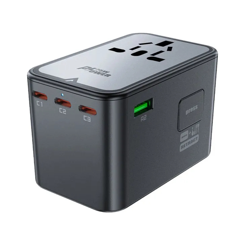 Зарядний пристрій Acefast 5xUSB 75W (3xUSB-C + 2xUSB-A) Gan Z1 Fast Charger (6974316282495) - зображення 2