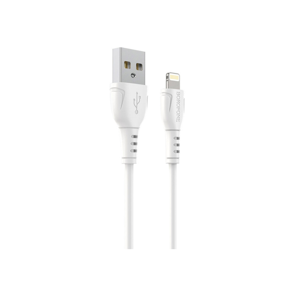 Дата кабель USB 2.0 AM to Lightning 1.0m 2.4A PVC BX51 white BOROFONE (6931474743909) - зображення 1