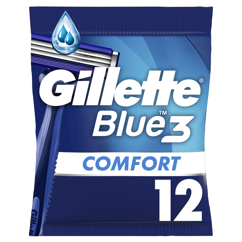 Бритва Gillette Blue 3 Plus Comfort 12 шт. (8700216148092) - изображение 1