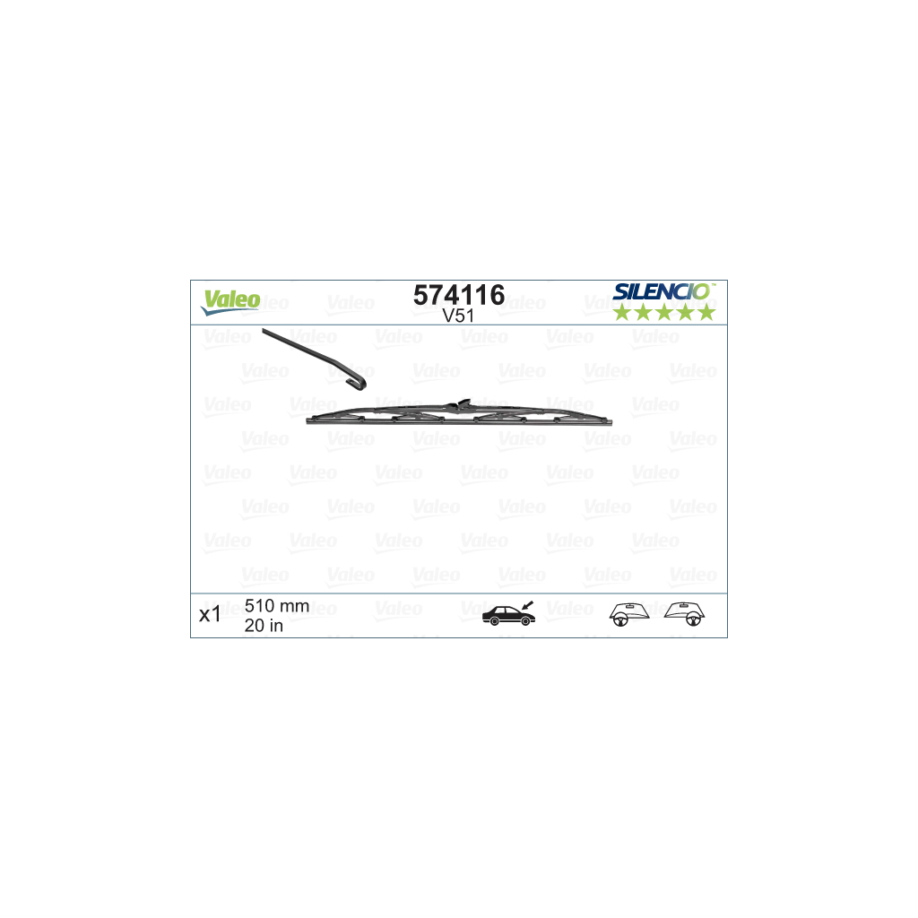 Щітка склоочисника Valeo 574116 - зображення 1