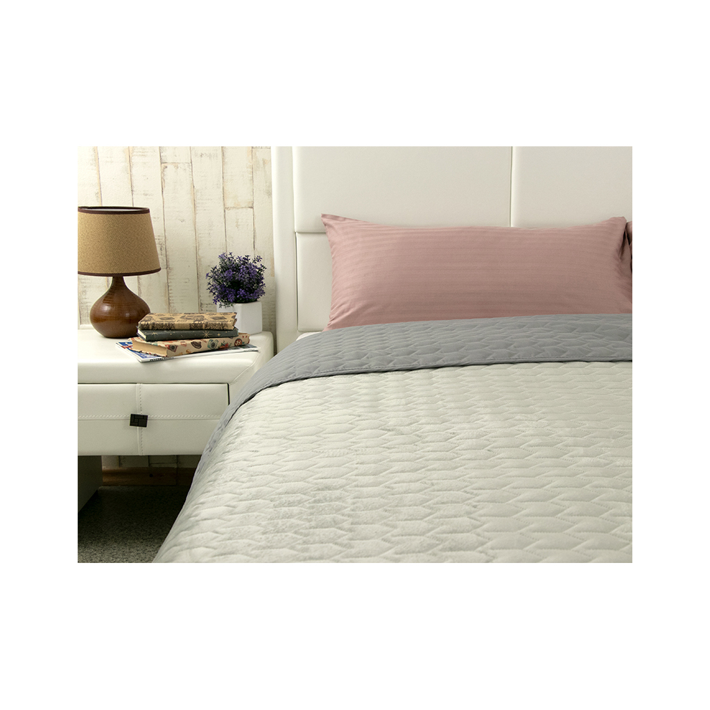 Подушка Руно силіконова Spanish Style 40х80 см з сатиновою пудровою наволочкою (307Spanish style_purple) - зображення 7