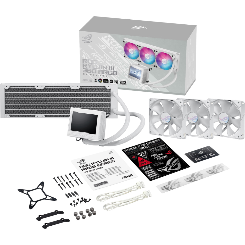 Система рідинного охолодження ASUS ROG Ryujin III 360 ARGB White Edition (90RC00L2-M0UAY0) - зображення 8