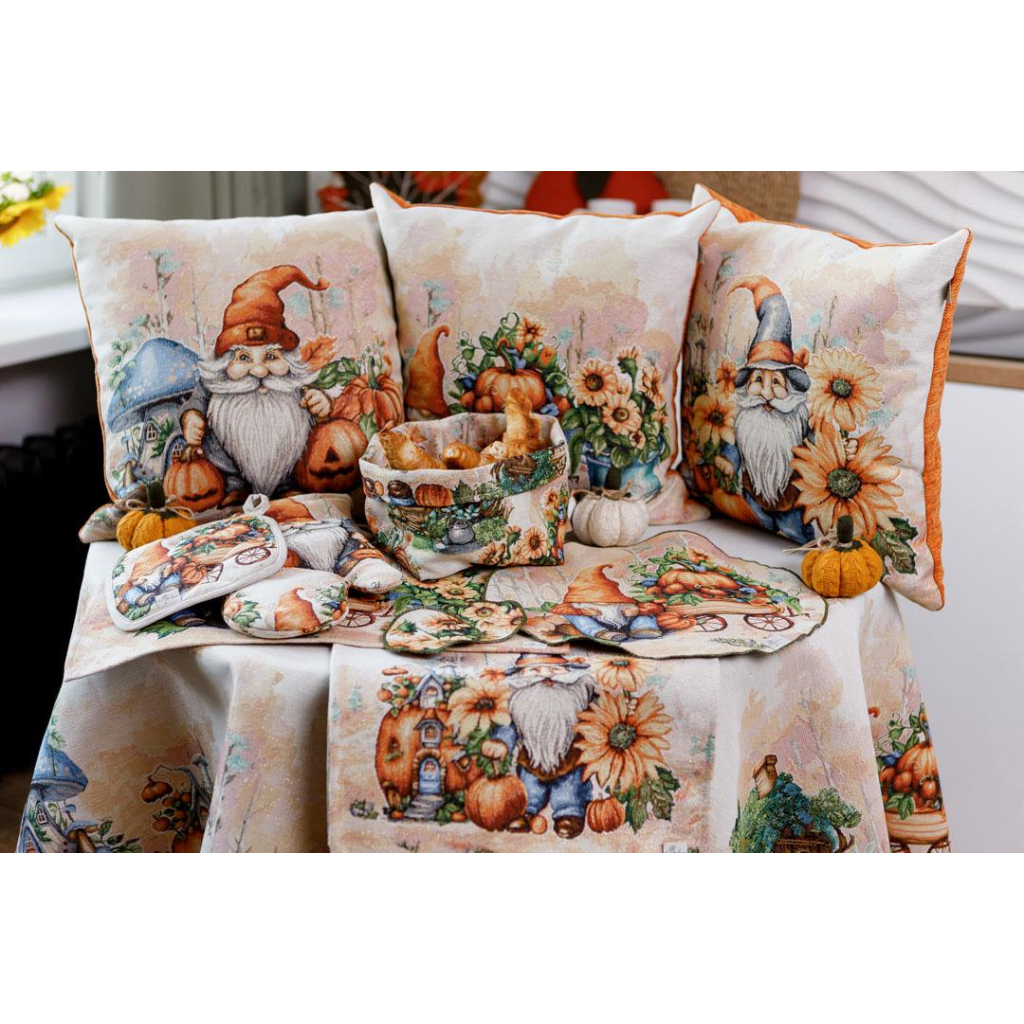 Серветка на стіл Прованс гобеленова Гарбузові гноми 30х50 см (036238) - зображення 6