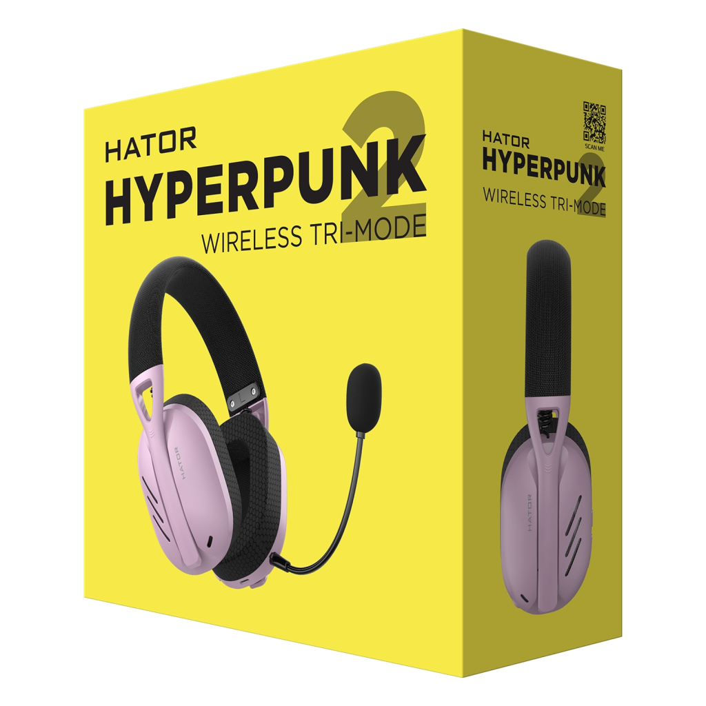 Навушники Hator Hyperpunk 2 Wireless Tri-mode Black/Lilac (HTA-859) - зображення 6