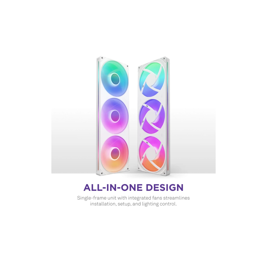 Кулер до корпусу NZXT F420 RGB Core Fan (Single Frame) - White (RF-U42HF-W1) - зображення 2