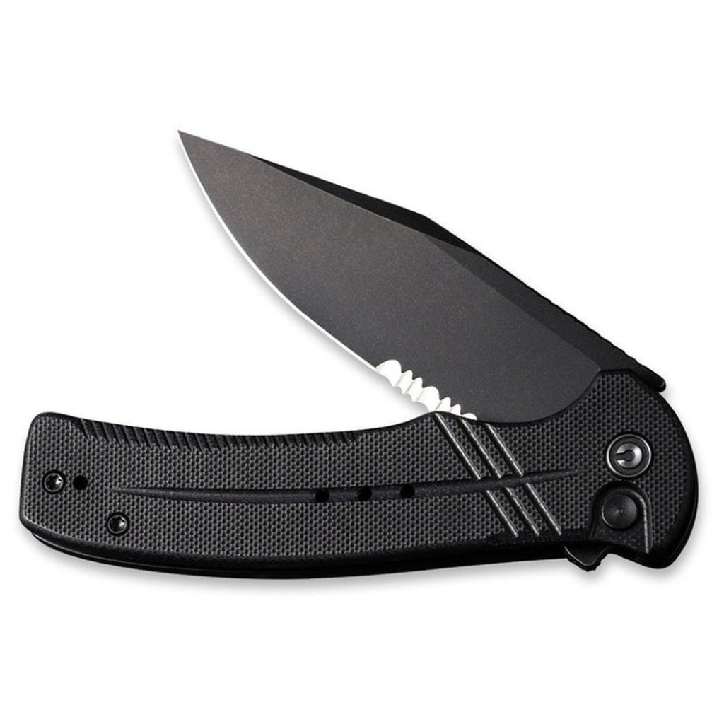 Ніж Civivi Cogent Serrated, Black G10, Darkwash (C20038E-1) - зображення 5