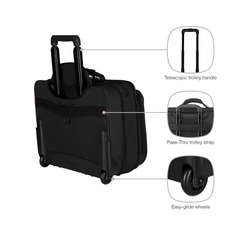 Сумка для ноутбука Wenger 16" Granada, Wheeled Case, Black (600659) - зображення 11