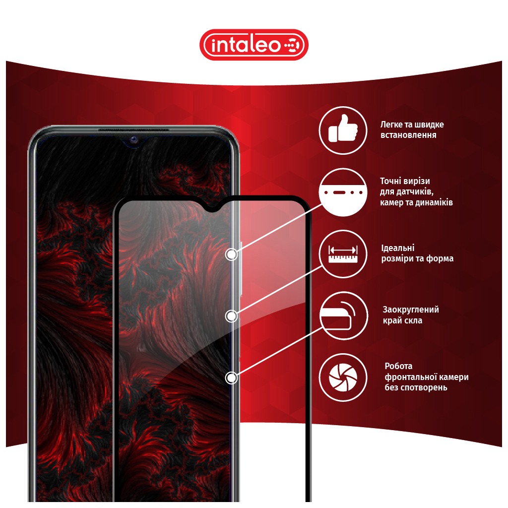Скло захисне Intaleo Full Glue Vivo Y21 Black (1283126526954) - зображення 3