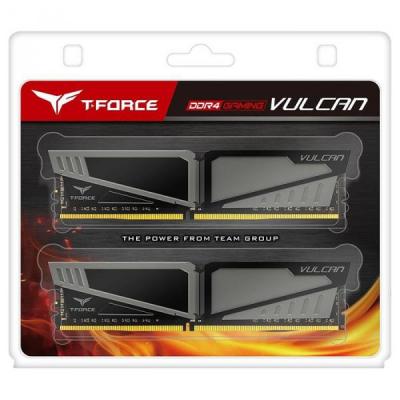 Модуль пам'яті для комп'ютера DDR4 16GB (2x8GB) 2400 MHz T-Force Vulcan Gray Team (TLGD416G2400HC14DC01) - зображення 3