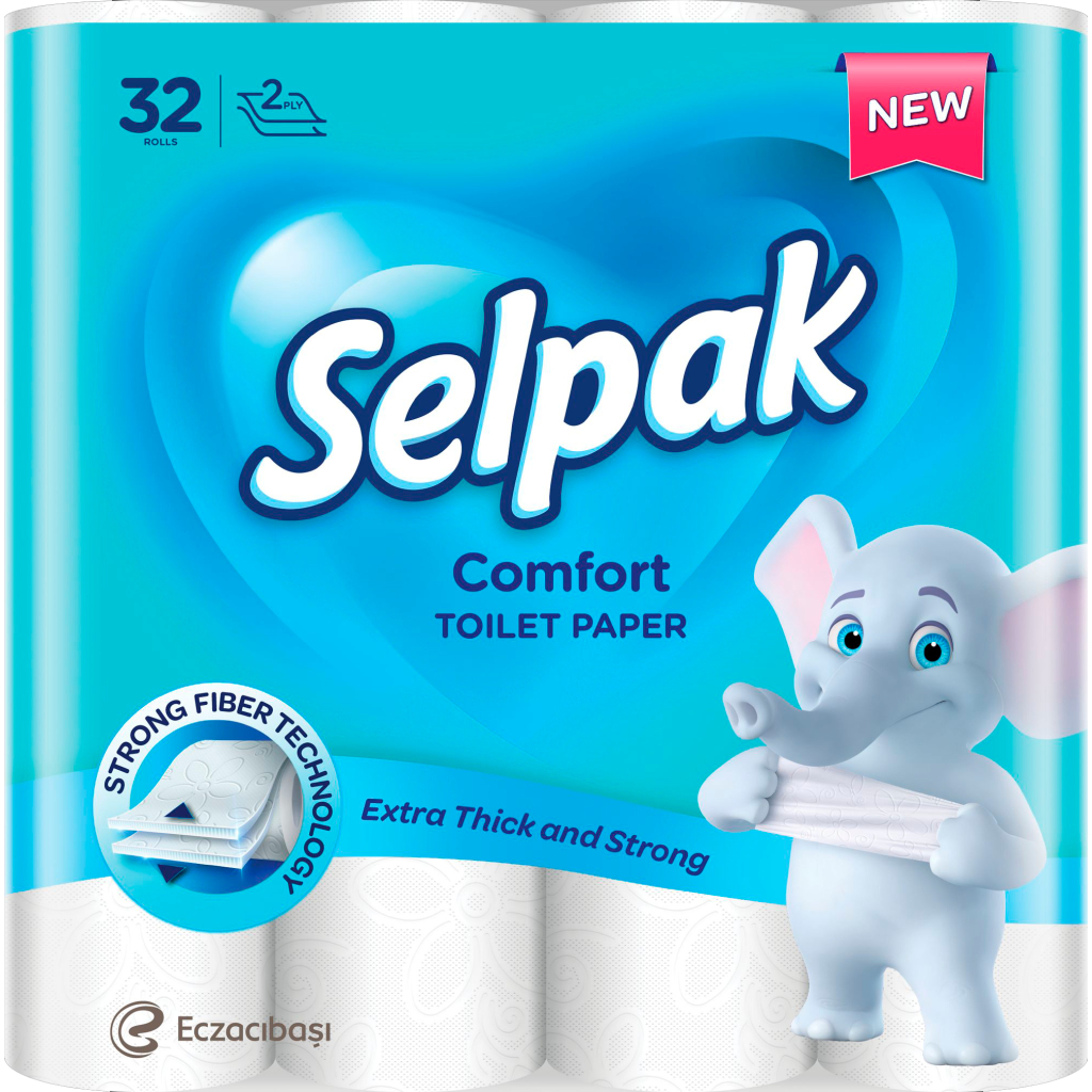 Туалетний папір Selpak Comfort 2 шари 32 рулони (8690530274471) - зображення 1