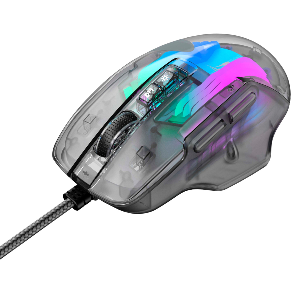 Мишка Havit HV-MS1011SE USB Transparent Black (6950676270280) - зображення 2