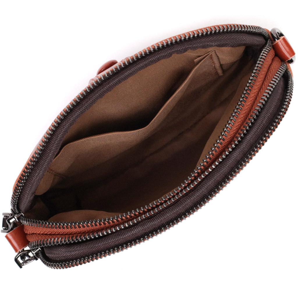 Сумка Vintage Глянцева Жіноча на кожен день з натуральної шкіри Коричнева (22419) - зображення 7