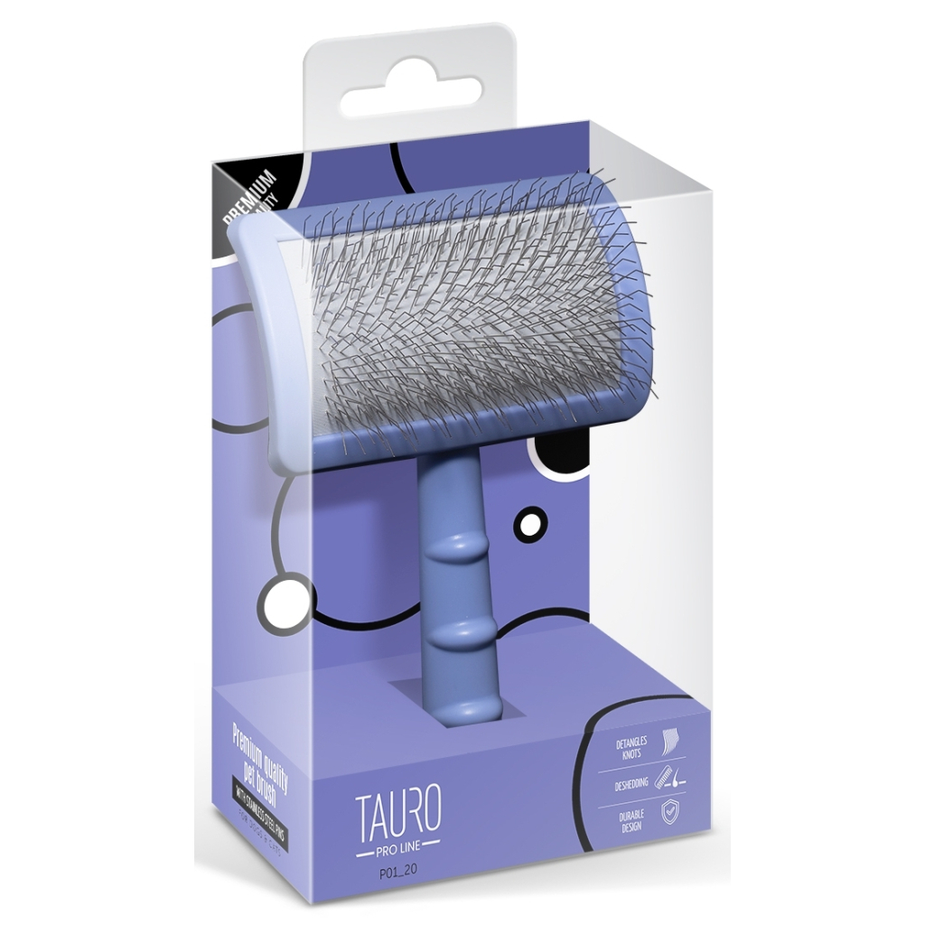 Гребінець для тварин Tauro Pro Line teeth 20 мм фіолетовий (TPLY63479) - изображение 6