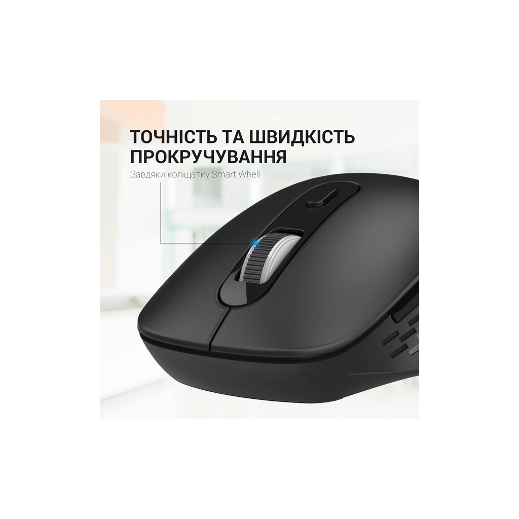 Мишка OfficePro M230B Silent Click Wireless/Bluetooth Black - зображення 8