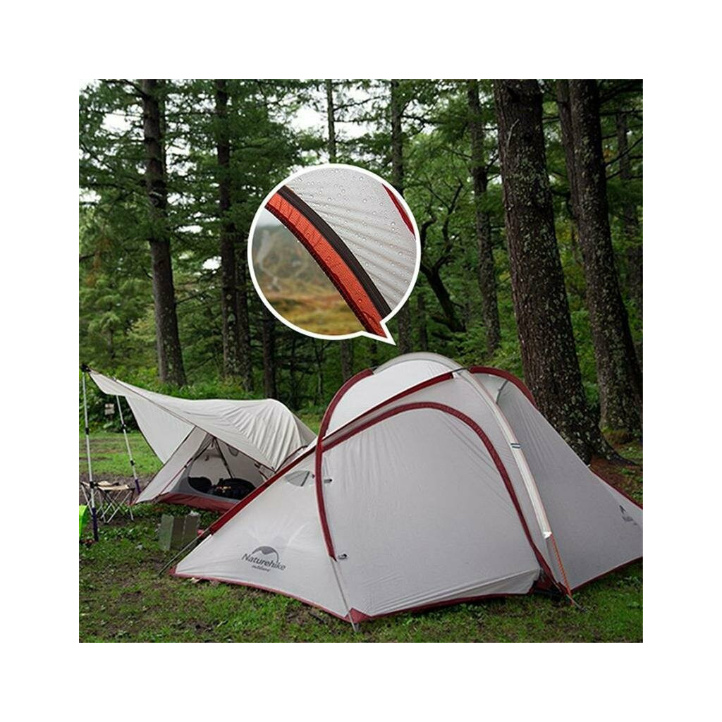 Намет Naturehike Hiby NH19ZP005 40D Grey/Red (6927595742891) - зображення 4