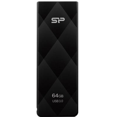 USB флеш накопичувач Silicon Power 64Gb BLAZE B20 black USB3.0 (SP064GBUF3B20V1K) - зображення 1