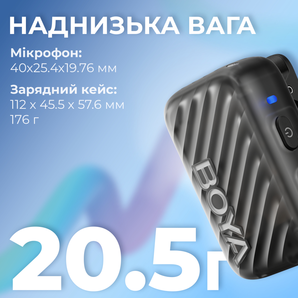 Мікрофон Boya mini-12 Type-C/Lightning Black (mini-12) - изображение 6