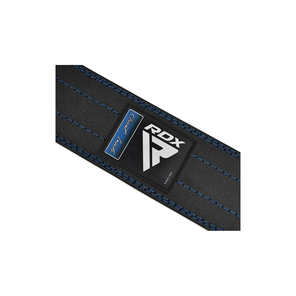 Атлетичний пояс RDX для пауерліфтингу RD1 шкіряний Blue XL (WPB-RD1U-XL) - зображення 4