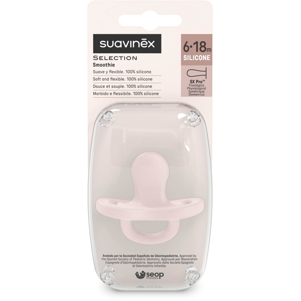 Пустушка Suavinex Colour Essence силіконова фізіологічна, 6-18 місяців, світло-рожева (308613) - зображення 3