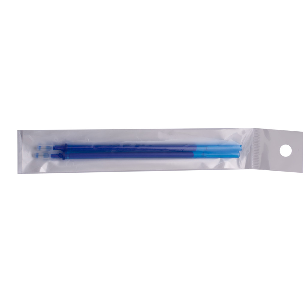 Стержень гелевий Buromax для ручки Пиши-Стирай ERASE SLIM, синій, 2 шт. в блістері (BM.8076-01) - изображение 2