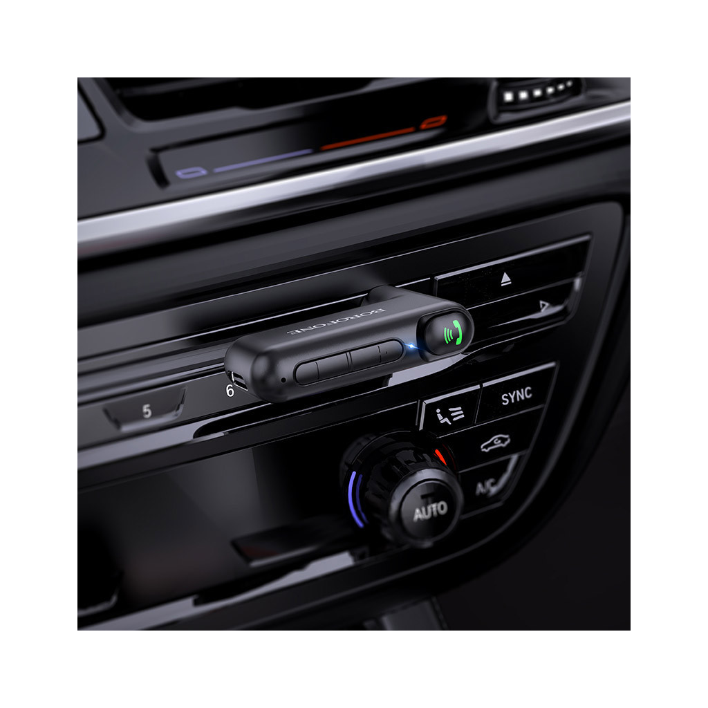 FM модулятор BOROFONE BC35 Wideway car AUX BT receiver Black (BC35B) - изображение 4