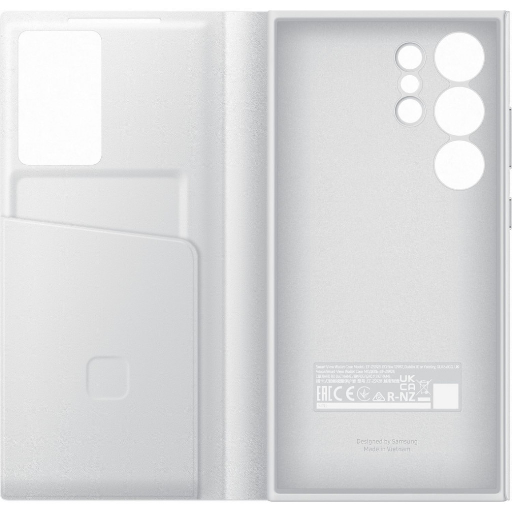 Чохол до мобільного телефона Samsung S24 Ultra Smart View Wallet Case White (EF-ZS928CWEGWW) - зображення 5