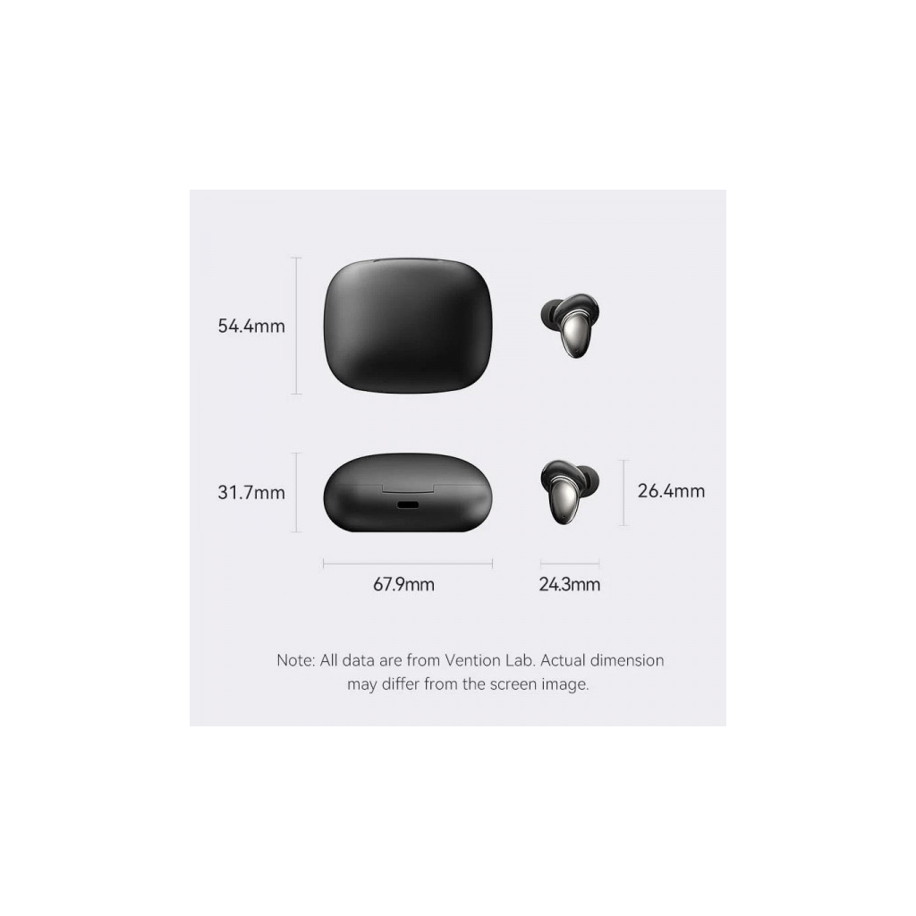 Навушники Vention Tiny Earbuds T13 Black (NBNB0) - зображення 3