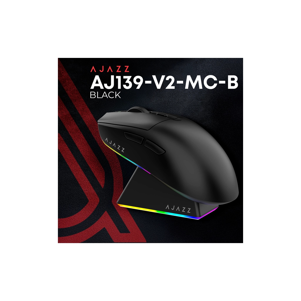 Мишка Ajazz AJ139 V2 MC Wireless/Bluetooth/USB Black (AJ139-V2-MC-B) - зображення 6