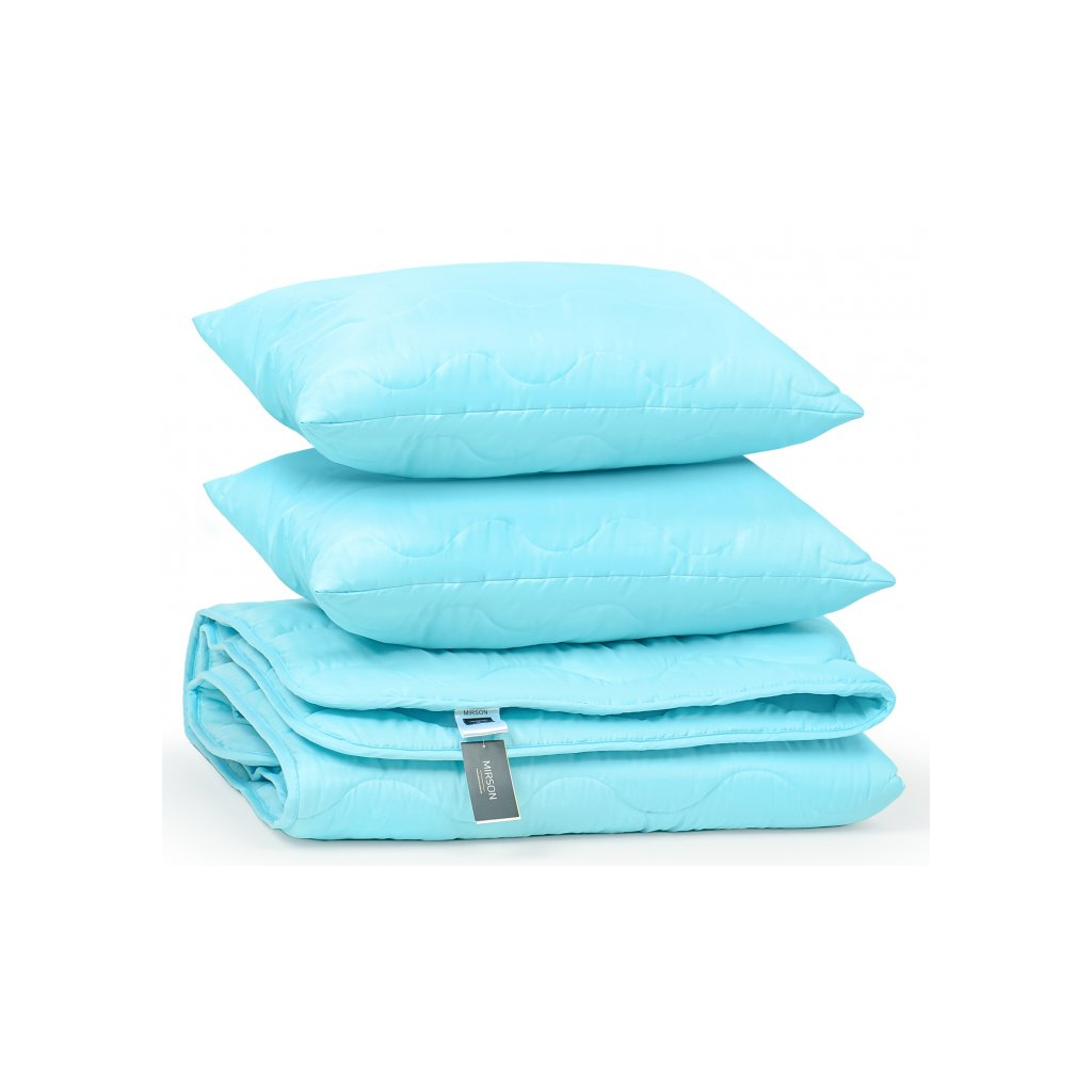 Ковдра MirSon Набір BamBoo №1685 Eco Light Blue 220х240 + подушки (2200002655811) - зображення 4