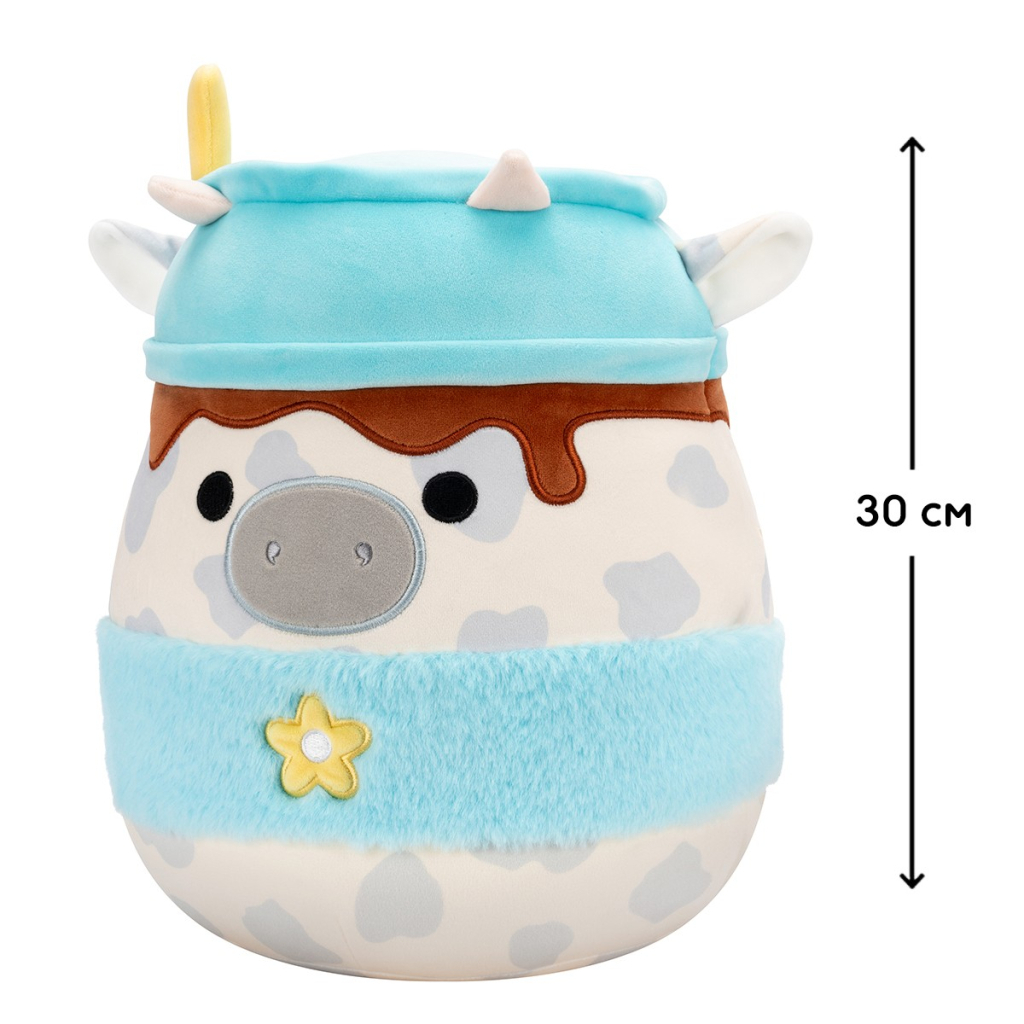 М'яка іграшка Squishmallows Сіра корівка 30 см (SQER01263) - зображення 2