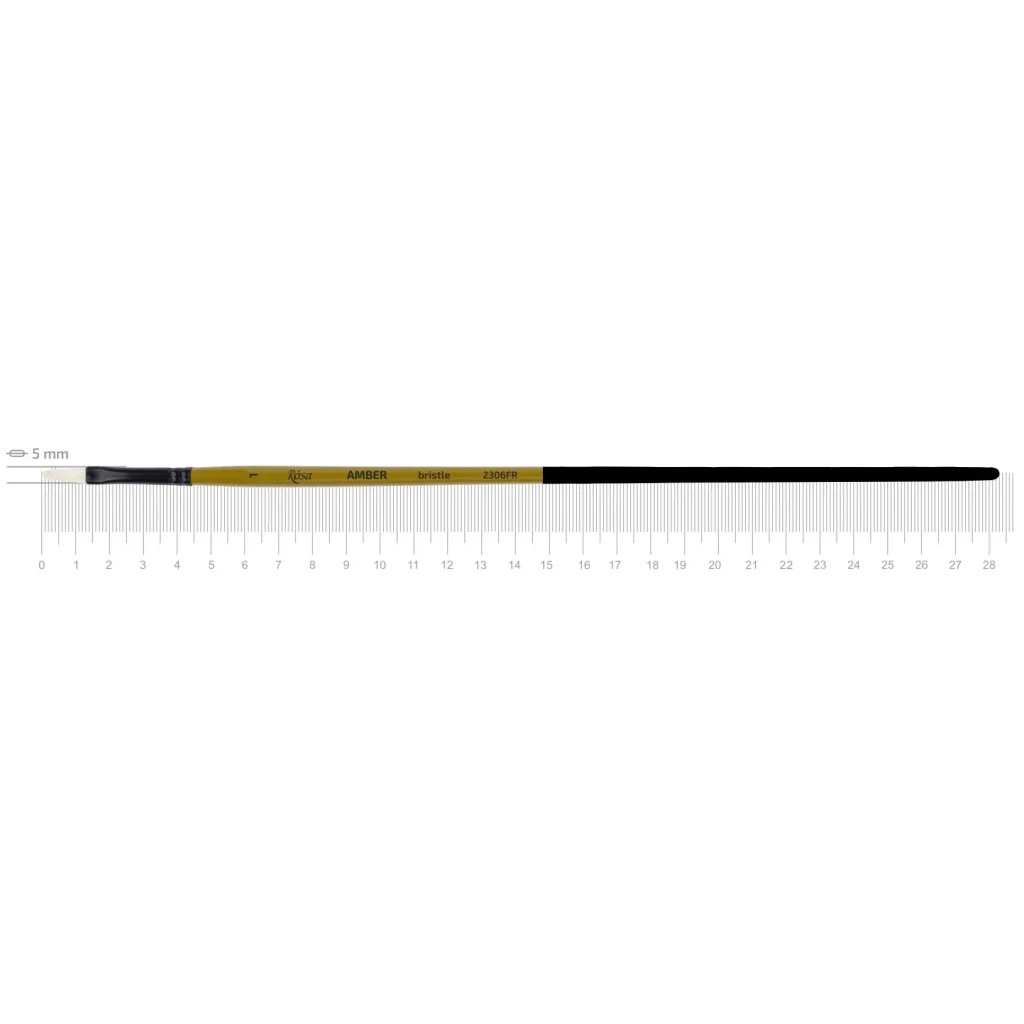 Пензлик для малювання Rosa Щетина овальна, AMBER 2306FR, №1 (4823098533474) - изображение 1
