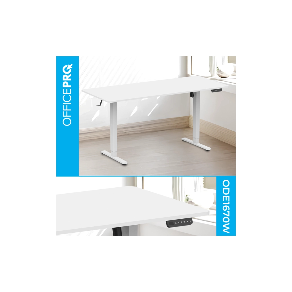 Комп'ютерний стіл OfficePro ODE1670W White (ODE1670W) - изображение 4