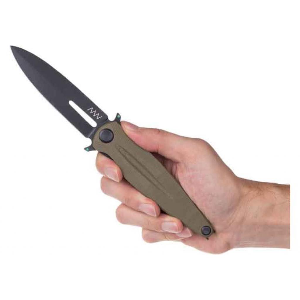 Ніж Acta Non Verba Z400 Sleipner Liner Lock DCL/Olive (ANVZ400-008) - зображення 4