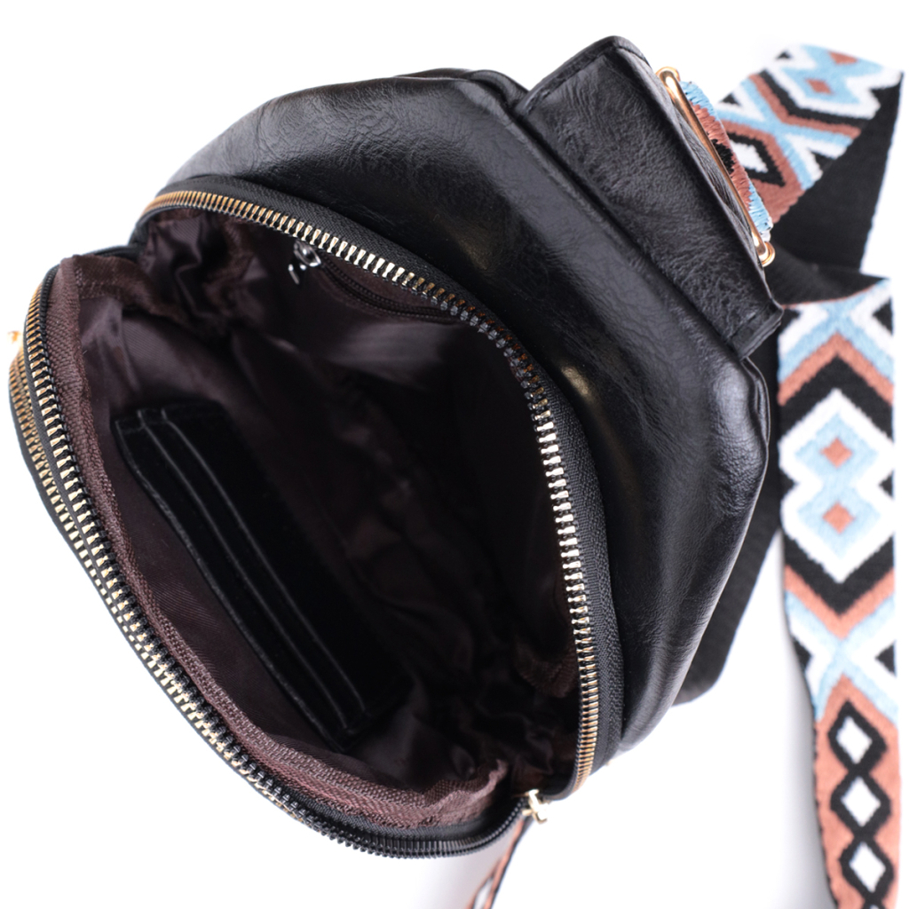 Сумка Vintage З гладкої екошкіри Чорна (22770) - зображення 7