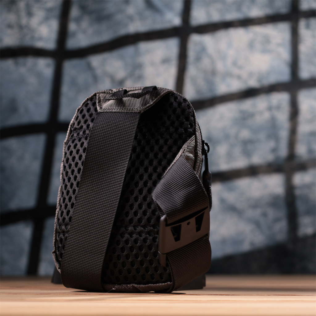 Сумка Vintage Слінг з текстилю Сіра (22869) - зображення 9